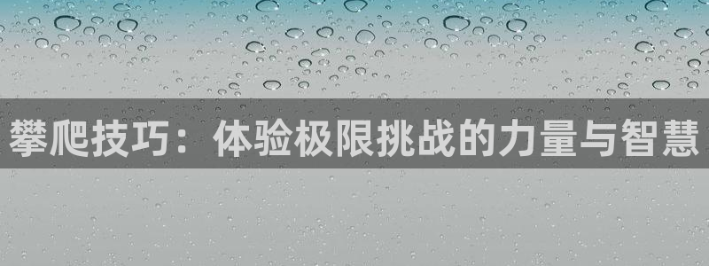 必威betway西汉姆联：攀爬技巧：体验极限挑战的力量与智慧